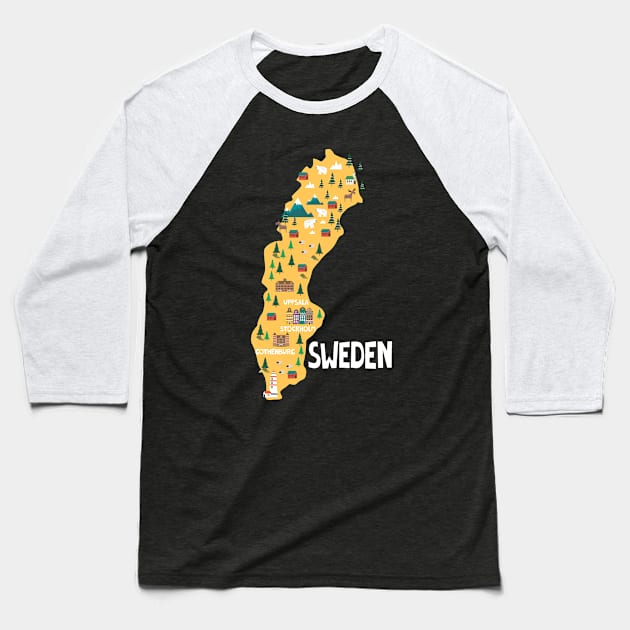 Sweden Baseball T-Shirt by JunkyDotCom